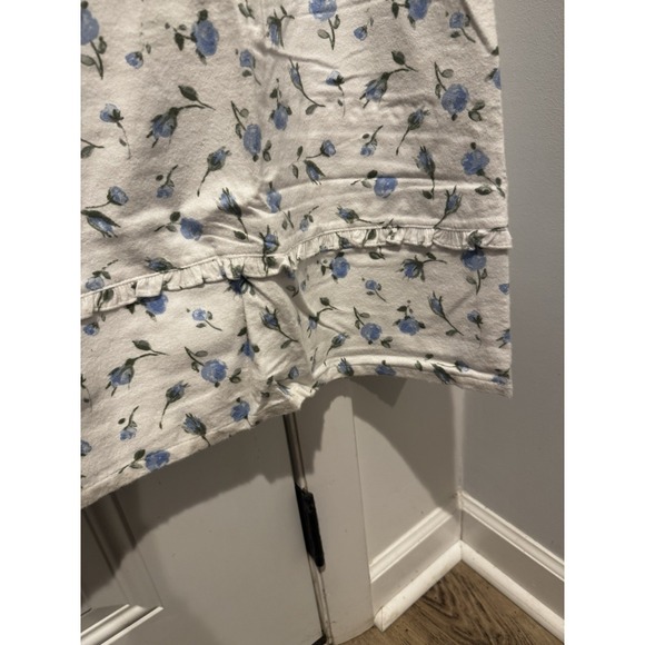 Vintage Laura Ashley Blue Floral Long Nightgown XL Cottage Core NWT 80s/90s‎ NOS - Picture 11 of 16